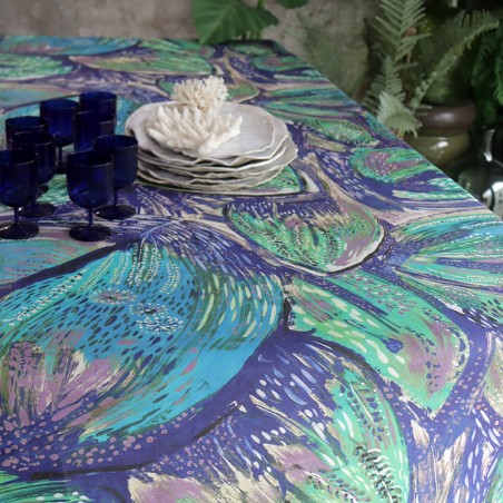 TOILE ENDUITE - FUEGO bleu