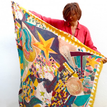 FOULARD - STARS rose