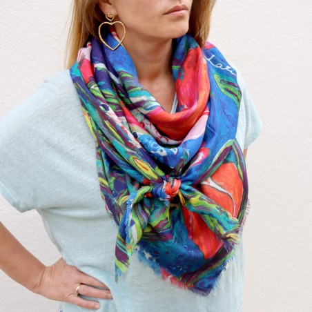 FOULARD - GIVERNY bleu