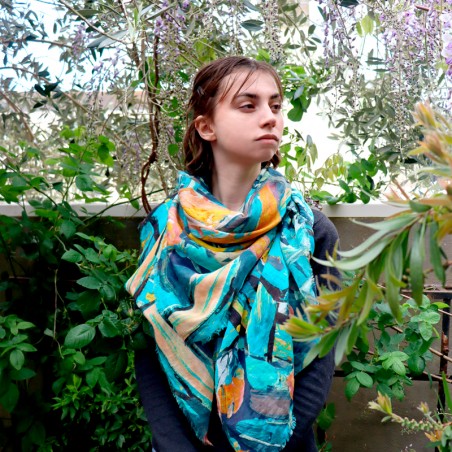 FOULARD - TAM TAM bleu