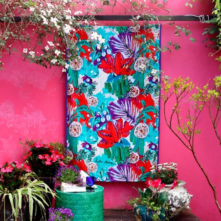 DRAP DE BAIN - ACANTHE rouge