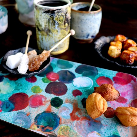 PLATEAUX - BUBBLE turquoise