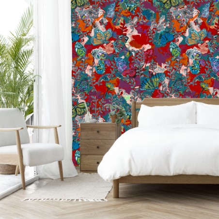 PAPIER PEINT - LILIE rouge...