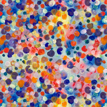 Tissu - BUBBLE orange