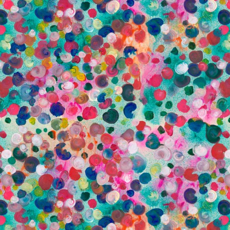 Tissu - BUBBLE turquoise