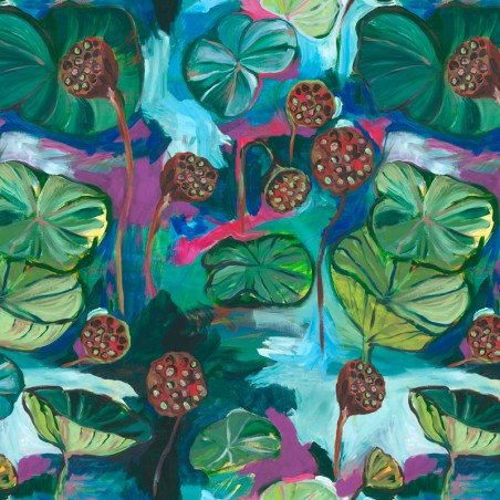 Tissu - NENUPHAR verde