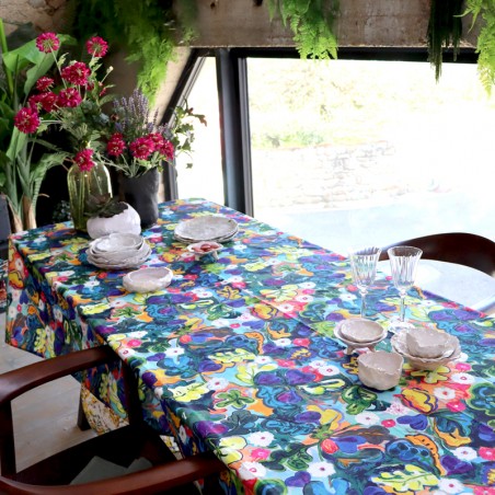 TOILE ENDUITE - ALICE bleu