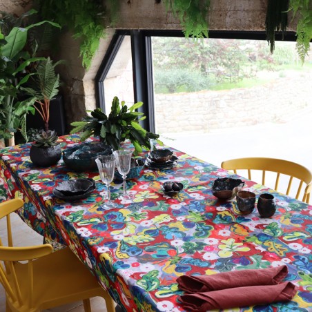 TOILE ENDUITE - ALICE rouge