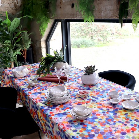 TOILE ENDUITE - BUBBLE orange