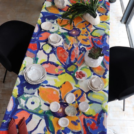 TOILE ENDUITE - LUCETTE bleu