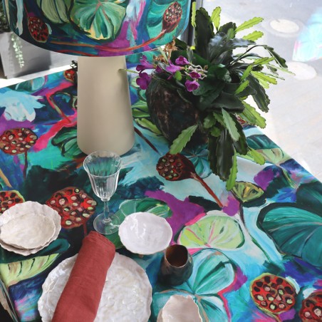 TOILE ENDUITE - NENUPHAR verde