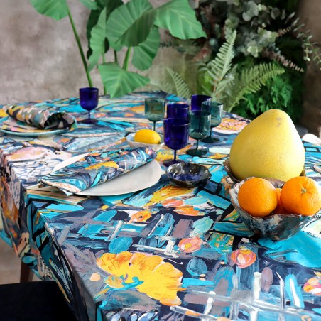 TOILE ENDUITE - TAM TAM bleu