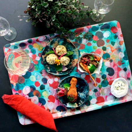 PLATEAUX - BUBBLE turquoise