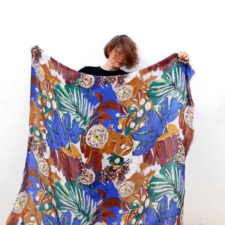 FOULARD - ACANTHE sienne