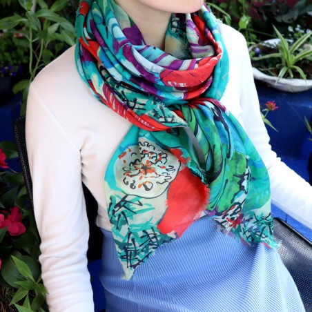 FOULARD - ACANTHE rouge