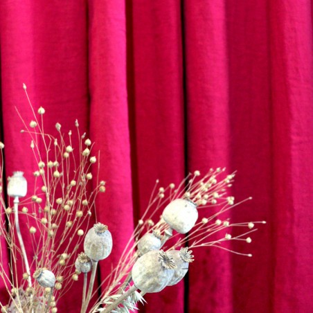 DESSUS DE LIT/RIDEAU fuschia