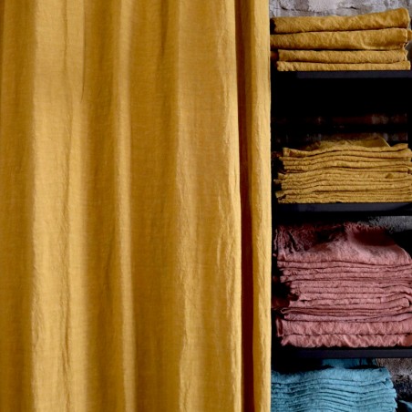 DESSUS DE LIT/RIDEAU moutarde