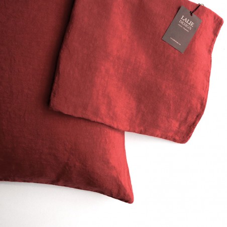 Taie d'oreiller - BRIQUE