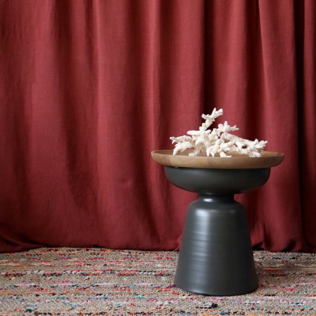 DESSUS DE LIT/RIDEAU brique