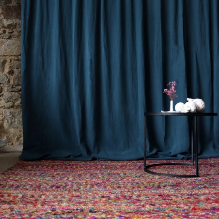 DESSUS DE LIT/RIDEAU bleu...