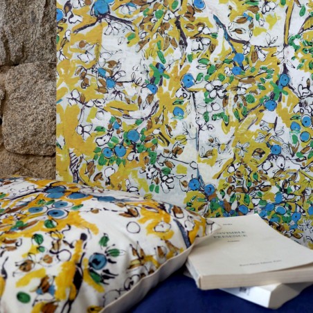 PAPIER PEINT POMME D'API JAUNE