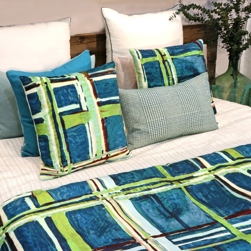 Courtepointe MADRAS kiwi