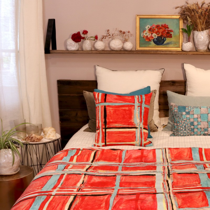 Courtepointe MADRAS rose