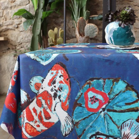 TOILE ENDUITE - KOHAKU bleu