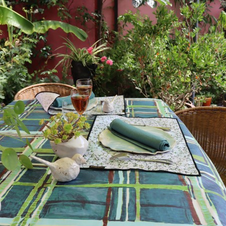 TOILE ENDUITE - MADRAS kiwi