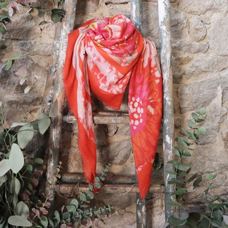 FOULARD - DALHIA rose