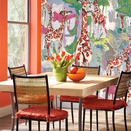 PAPIER PEINT - ZIRAFA -...