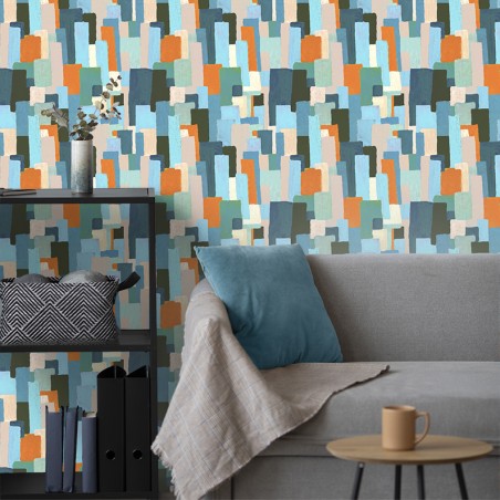 PAPIER PEINT ARCHI ORANGE