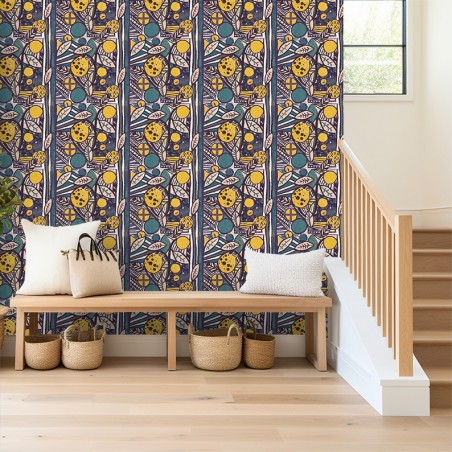 PAPIER PEINT TOMIKO JAUNE