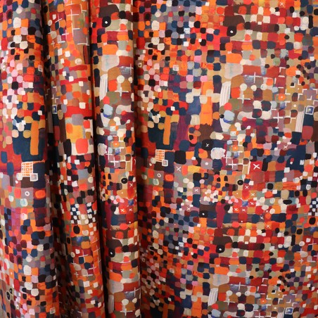 Tissu - CONFETTI orange