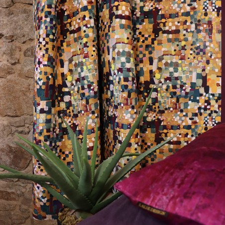 Tissu - CONFETTI prune