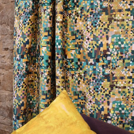 Tissu - CONFETTI vert