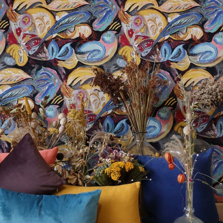 Tissu - LUSCINIA moutarde