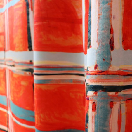 Tissu - MADRAS corail