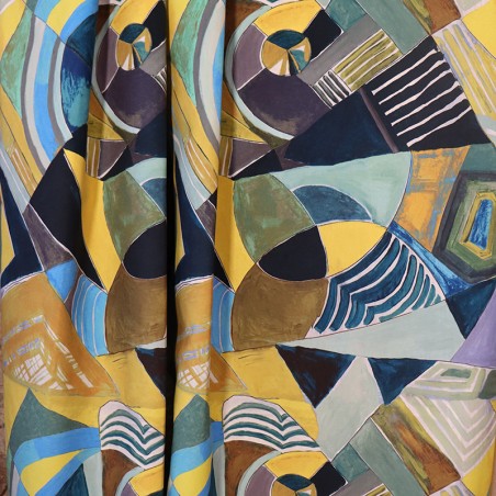 Tissu - MAKEBA moutarde