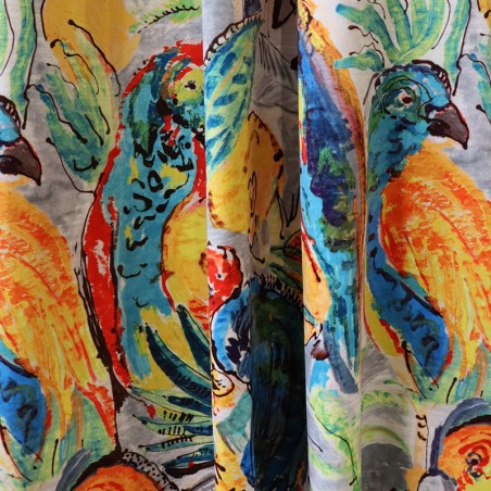 Tissu - PAPAGAÏ jaune