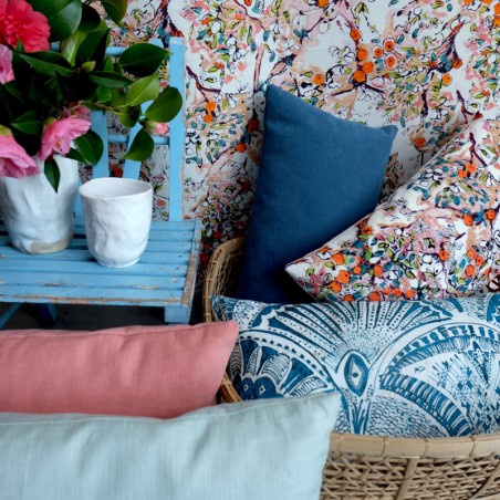 Tissu - POMME D'API pêche