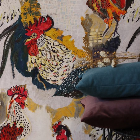 Tissu - COCORICO anthracite