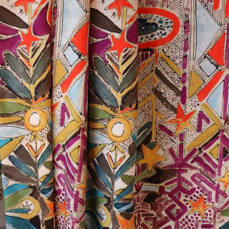 Tissu - AMULETTE orange